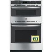 27 In Double Electric Wall Oven With Built Microwave Stainless Steel