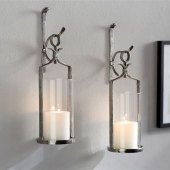 Modern Silver Wall Candle Holders
