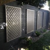 Outdoor Cement Wall Decorating Ideas
