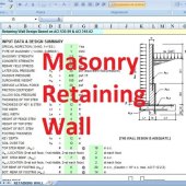Stone Masonry Retaining Wall Design Spreadsheet