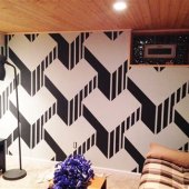 Wall Paint Design With Masking Tape